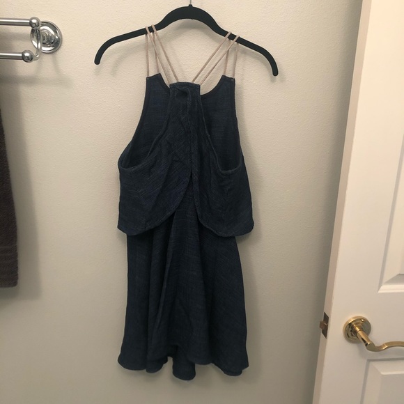 Free People Navy/Blue Dress - Picture 2 of 3